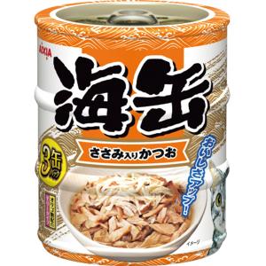アイシア（AIXIA） 海缶ミニ 3缶パック かつお 180g(65g×3缶) UM3-1 1
