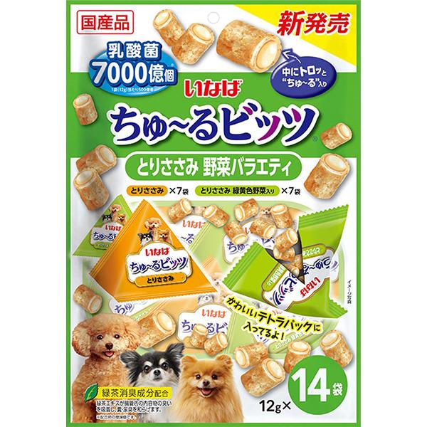 いなば ちゅ〜るビッツ 犬用 とりささみ野菜バラエティ 12g×14個 ［ちゅーる］