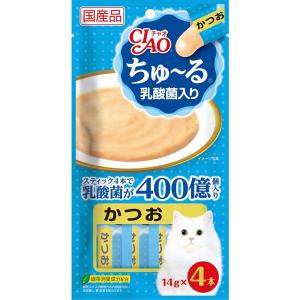 チャオ ちゅ〜る 乳酸菌入り かつお 14g×4本 ［ちゅーる］｜wannyan-ya