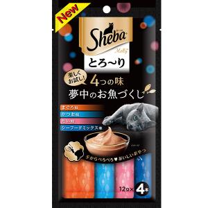 シーバ とろ〜り メルティ 4つの味 海の幸の魅惑 12g×4本 : ペットの