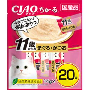 チャオ ちゅ〜る 11歳からのまぐろ・かつお 14g×20本 ［ちゅーる］