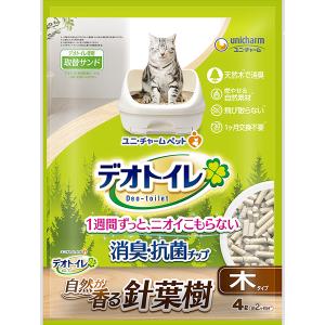 デオトイレ 消臭・抗菌チップ 自然が香る針葉樹 木タイプ 4L｜wannyan-ya