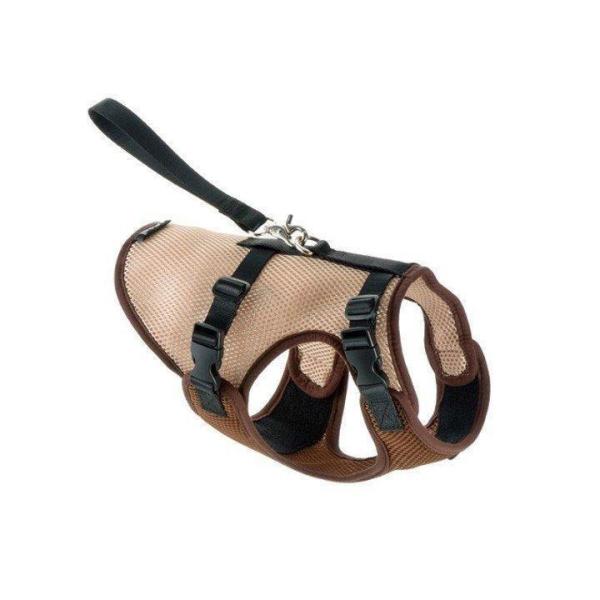 シートベルト 犬用 ドライブベストハーネス M ブラウン  リッチェル (D) セーフティハーネス