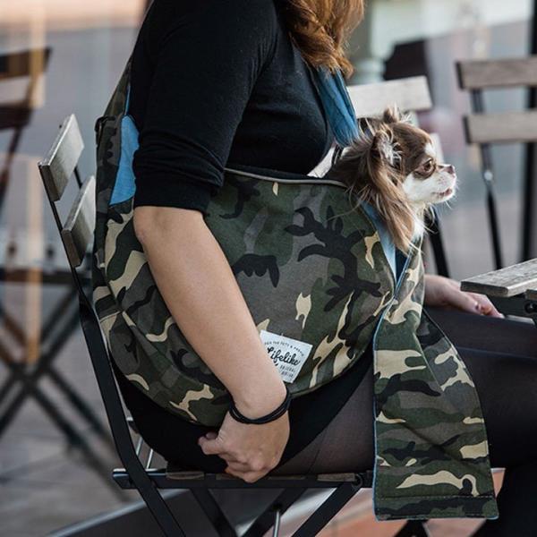 スリング 抱っこ紐 抱っこひも 犬用 猫用 ペット 犬 猫  飛び出し防止 おしゃれ カモフラデニム...