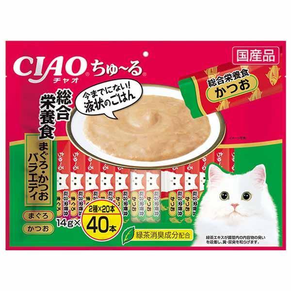 チュール 猫 ちゅーる CIAO ちゅ〜る 総合栄養食 まぐろ・かつおバラエティ 14g×40本 S...