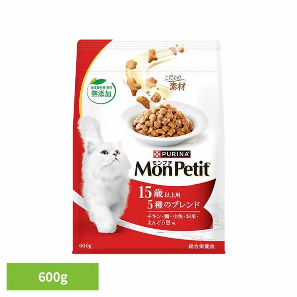 モンプチ バッグ 15歳 5種のブレンド 600g ネスレ日本 株式会社 ネスレピュリナペットケア