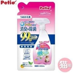 ペティオ（Petio）ハッピークリーン　猫トイレのニオイ　消臭＆除菌　つめかえ用　400mL(D)(LP)｜wannyan