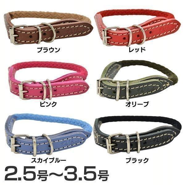 首輪 犬 おしゃれ 犬用 本革 カラー 柔らか コットンロープ ハヤブサ Bianca cotton...