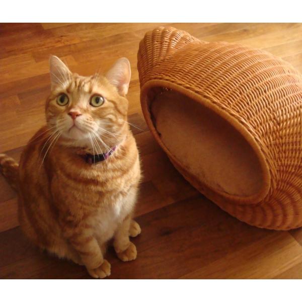 ペット用品　 猫用品　 ベッド　 ラタン製ベッド ハウス 籐製品 SincereJapan ラタンキ...