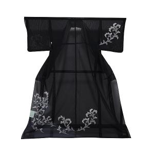 振袖 正絹 訳有 試着品 白黒地に鶴 フランソワーズ・モレシャン 034P