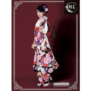 振袖セット 黄緑系 几帳 桜 牡丹 菊 松 雲取り 花 絵羽柄 絹 西陣織