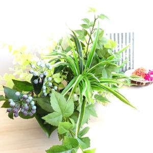 観葉植物 造花 グリーンアレンジ Mサイズ ア...の詳細画像4