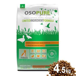 クーポン有) アーテミス 犬用 オソピュア ダック＆ガルバンゾー 4.5kg グレインフリー ドッグフード 安全 無添加 アレルギー穀物不使用 いぬ 0813369002451 AS80