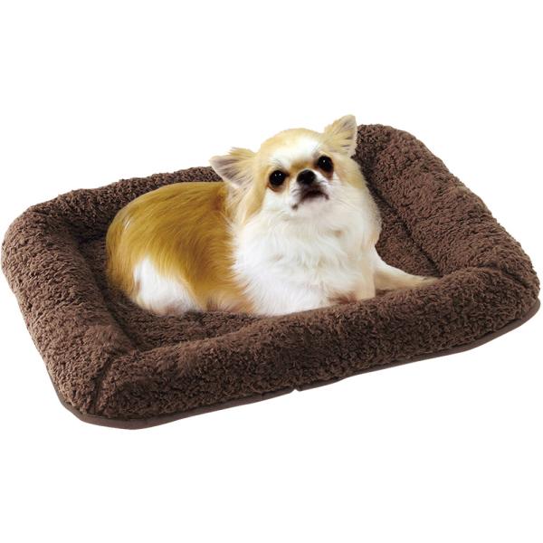 マルカン 蓄熱アルパカ風ベッド M チョコ  小型犬用 猫用 AS60