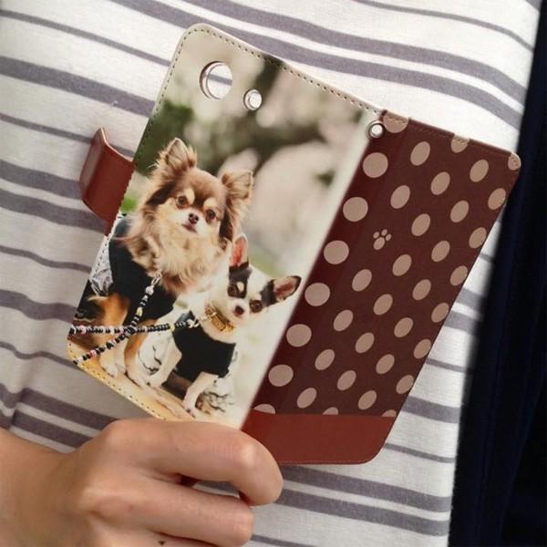 100機種以上に対応！お気に入り写真から製作☆手帳型スマホカバー　iphone/Android/らく...