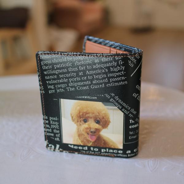 お気に入り写真をプリント☆コンパクトに持ち歩けるのが魅力【送料無料】本革二つ折り財布栃木レザー