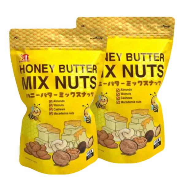ハニーバターミックスナッツ 500g x 2袋 香ばしナッツ はちみつバター味 アーモンド くるみ ...