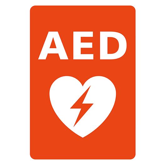 AEDシール A4 Lサイズロゴのみ 両面　JIS規格準拠 ステッカー 日本AED財団監修
