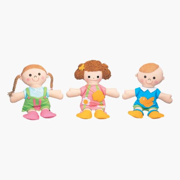 （SALE） 布製　きせかえ　人形あそび（3体組）