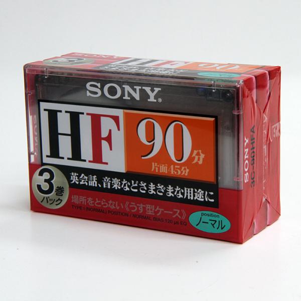 【デッドストック品】SONY ソニー カセットテープ TYPE-I ノーマル HF 90分 3巻パッ...