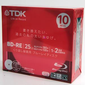 【デッドストック品】BD-RE 25GB くり返し 録画用 ブルーレイディスク TDK BEV25PWA10UB 10枚入り｜wanted-llc