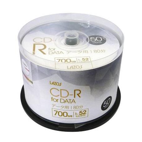 CD-R 52倍速 リーダーメディアテクノ LAZOS L-CD50P