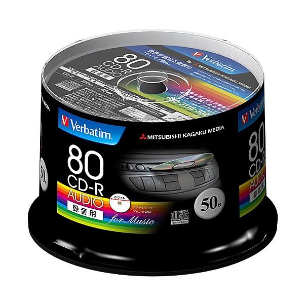 Verbatim バーベイタム 音楽用 CD-R 48倍速 MUR80FP50SV1 50枚