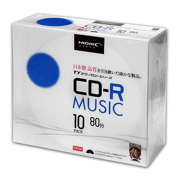 HIDISC 音楽用 CD-R 48倍速 TYCR80YMP10SC 10枚