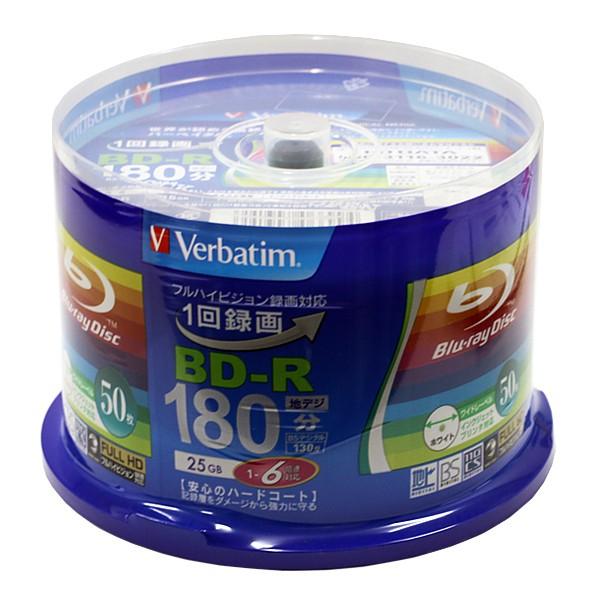 Verbatim バーベイタム ブルーレイディスク 25GB BD-R 6倍速 VBR130RP50...