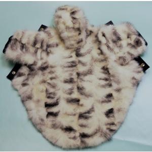 小型犬 毛皮 コート サファイヤミンク 裏地付き 2号サイズ