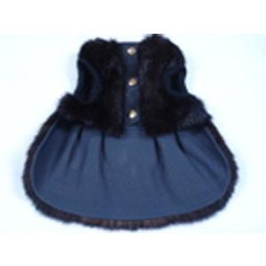 小型犬 毛皮 コート サファイヤミンク 裏地付き 2号サイズ