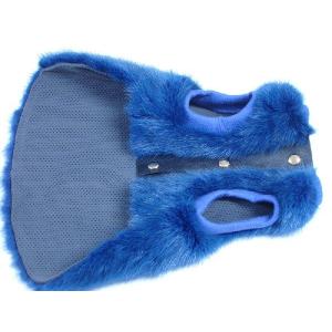 小型犬 毛皮 コート サファイヤミンク 裏地付き 2号サイズ