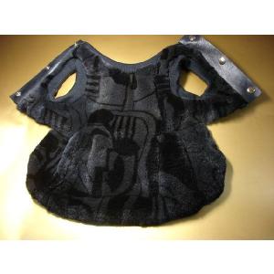 小型犬 毛皮 コート サファイヤミンク 裏地付き 2号サイズ