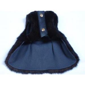 超小型犬 毛皮 コート サファイヤミンク 1号サイズ細め