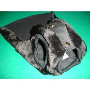 小型犬　毛皮　コート　ウィゼル　黒　4号サイズ　　｜wanwan-fur