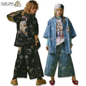 ガルフィー GALFY ギャングな デニム ベースボールシャツ ＆ デニムジョーツ SETUP 上下セット 162101 162102 DOG メンズ レディース ギャル 春夏 26SS