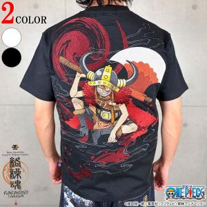 ONE PIECE× 絡繰魂 コラボ ワンピース KARAKURI TAMASHII ルフィ エルバフ編 TEE 半袖 Tシャツ 262052 エルバフ 和柄 26SS