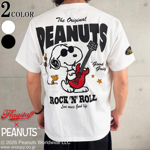 SNOOPY×Flag Staff PEANUTS ROCK‘N’ROLL TEE フラッグスタッフ...