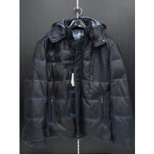 サンタフェ 本革ダウンジャケット 紺 52123-095 santaFe :52123-095