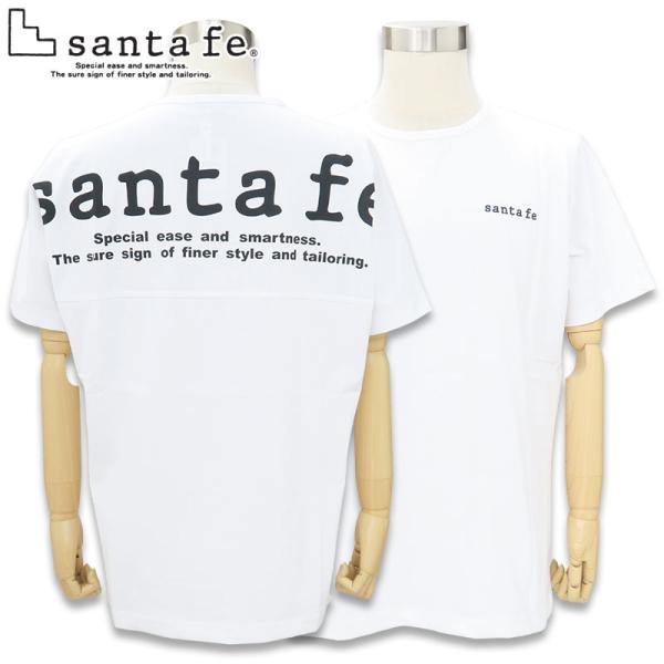 サンタフェ ロゴプリント 半袖Tシャツ 85872 85802 4L santafe メンズ 白 黒...