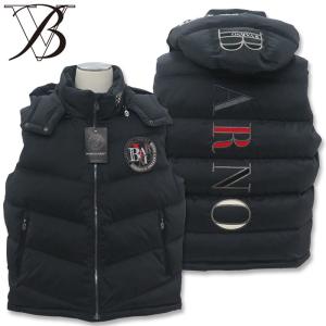 BARNI VARNO（バーニヴァーノ） フード付きダウンベスト 黒LL NDV5100