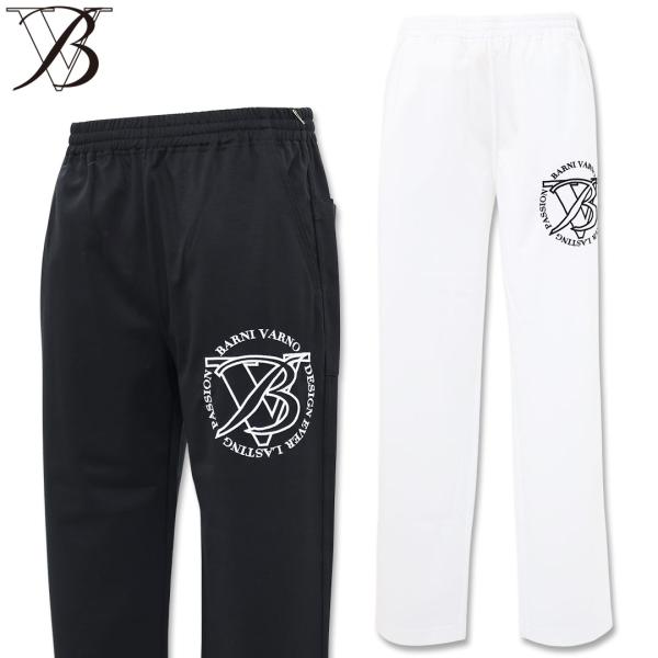 バーニヴァーノ コットン ポンチ ロイヤルクール 刺しゅう ロゴ スエット パンツ M Lサイズ B...