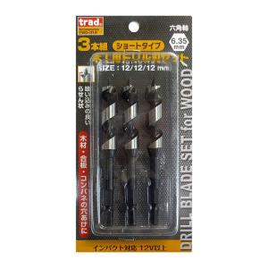 819546 3本 コンクリート ドリル 3.4mm | コンクリート用 ドリルビット