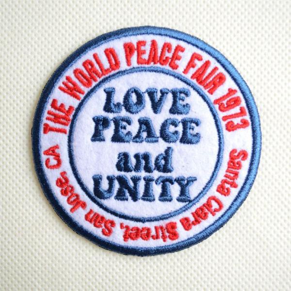 ワッペン アイロン おしゃれ 刺繍 USAアドバタイジングワッペン LOVE PEACE and U...
