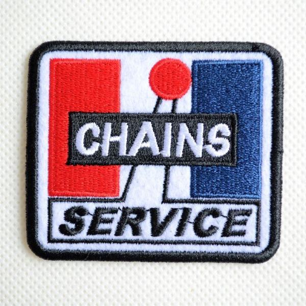 ワッペン アイロン おしゃれ 刺繍 USAアドバタイジングワッペン CHAINS SERVICE レ...
