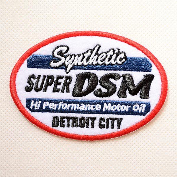 ワッペン アイロン おしゃれ 刺繍 USAアドバタイジングワッペン SUPER DSM(ホワイト&amp;レ...
