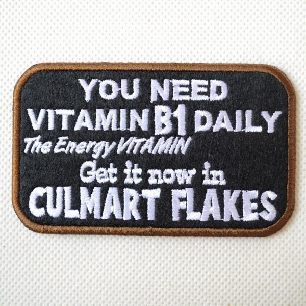 ワッペン アイロン おしゃれ 刺繍 USAアドバタイジングワッペン CULMART FLAKES ブ...
