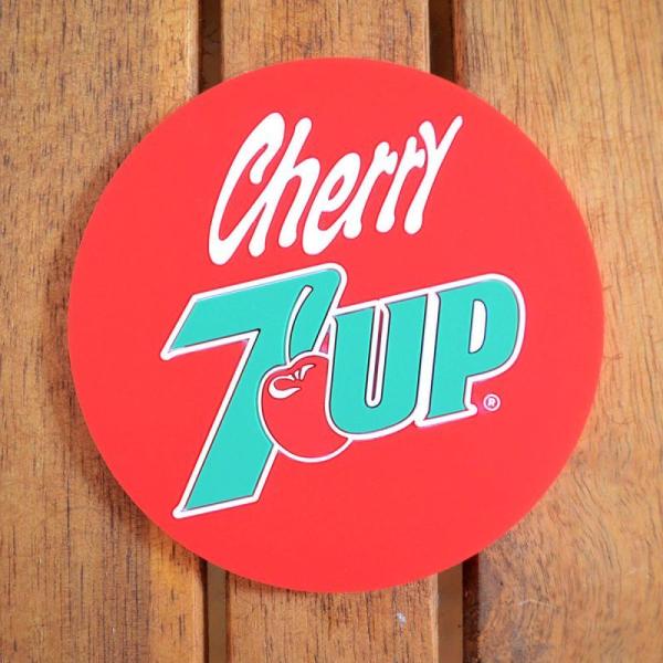 ワッペン アイロン おしゃれ 刺繍 コースター 7UP Cherry ラバー 7UP-RED ハンド...