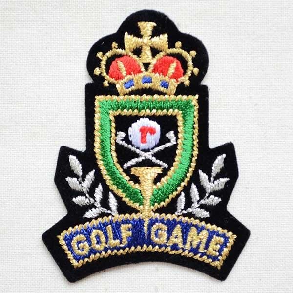 ワッペン アイロン おしゃれ 刺繍 エンブレムワッペン GOLF GAME ゴルフゲーム 名前 作り...