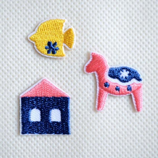 ワッペン アイロン おしゃれ 刺繍 ワッペン ダーナラホース 3枚組 名前 作り方 C705-705...